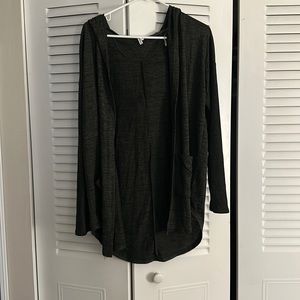 Grey hoodie cardigan